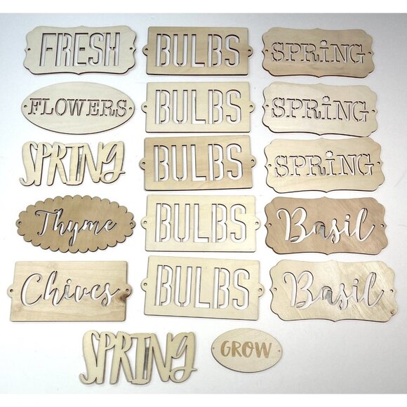 Lot 56 Unfinished Wood Craft Pieces 1"-12" Gardening Christmas Hearts Number NEW - Picture 2 of 8